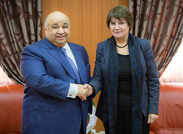 Sheikh Mohamed Bin Issa Al Jaber with Madame Nouria Benghabrit, Minister for National Education, Algeria