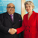 Sheikh Mohamed Bin Issa Al Jaber and Irina Bokova, DG of Unesco, Launch Project to Strengthen Education System in Yemen